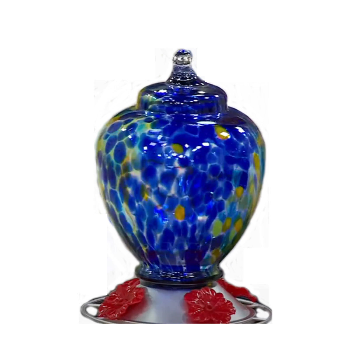 SPECKLED GLASS HUMMINGBIRD FEEDER M94214