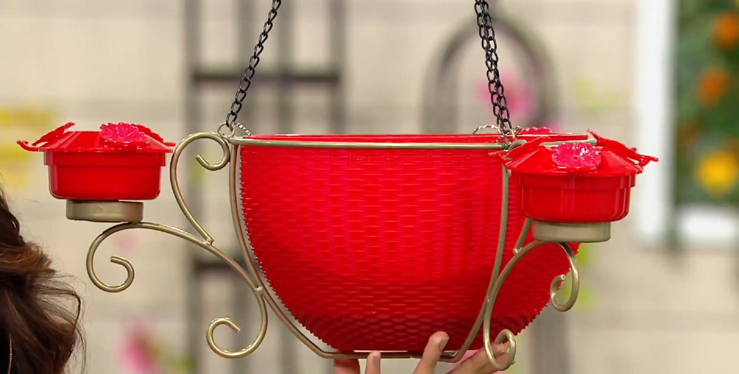 Hanging Planter & 3 Bird Feeders M71058