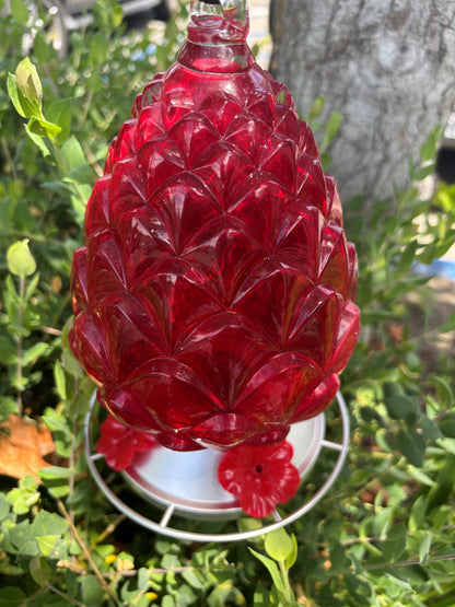 PINECONE HUMMINGBIRD FEEDER