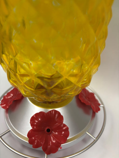 PINEAPPLE HUMMINGBIRD FEEDER WITH BUILT-IN ANT MOAT